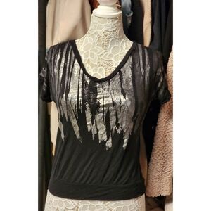 Black and Silver Women's Top